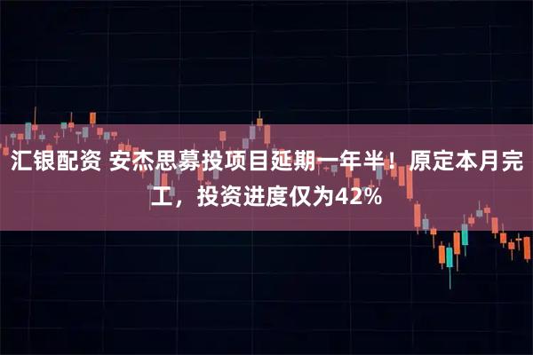 汇银配资 安杰思募投项目延期一年半！原定本月完工，投资进度仅为42%