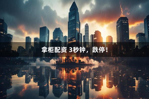 拿柜配资 3秒钟，跌停！